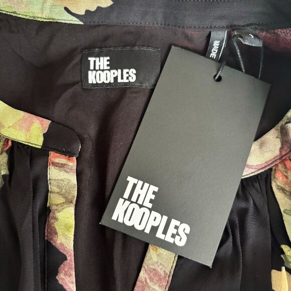 The Kooples Floral Voile Maxi Dress - Black Size 1/ US Small “defects:" - Picture 5 of 12